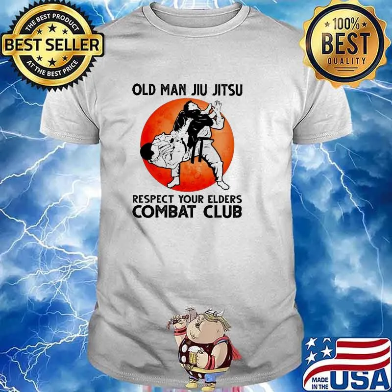 Old Man Jiu Jitsu Respect Your Elders Puck Club Blood Moon Shirt