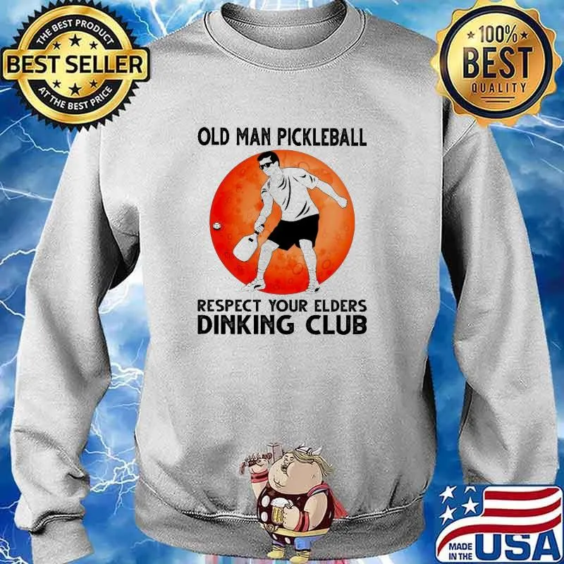 Old Man Pickleball Respect Your Elders Puck Club Blood Moon Shirt Sweater