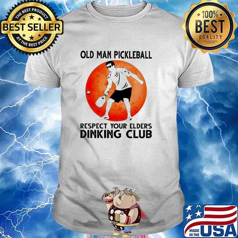 Old Man Pickleball Respect Your Elders Puck Club Blood Moon Shirt