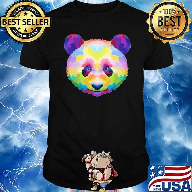 Panda’s Head Colorful Artistic Geometric Shirt