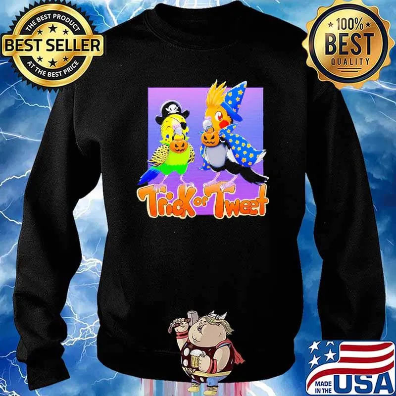 Parrot twitch trick or tweet cartoon s Sweater