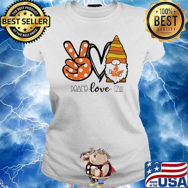 Peace Love Fall Gnome Shirt Ladies tee