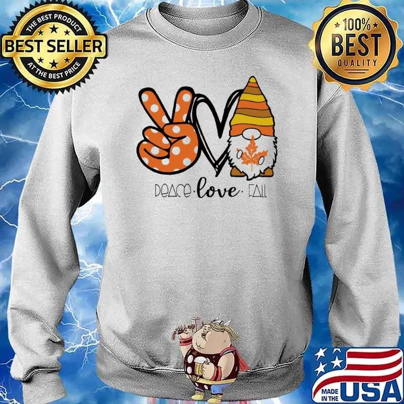 Peace Love Fall Gnome Shirt Sweater