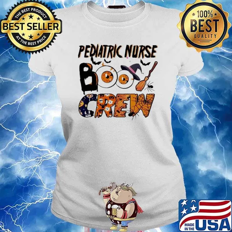 Pediatric nurse boo crew Halloween vibes s Ladies tee