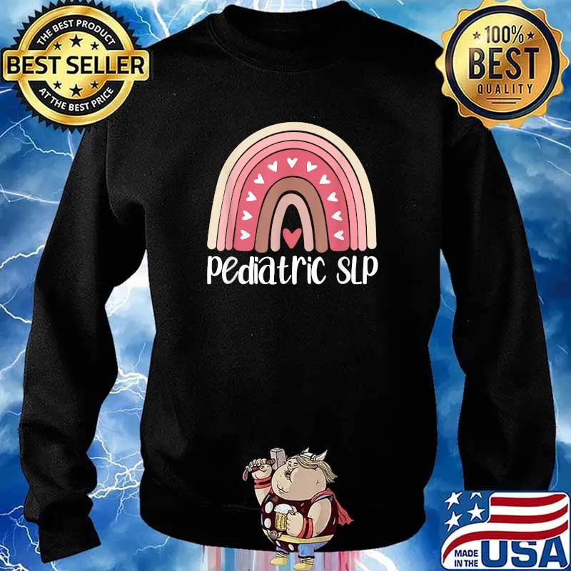 Pediatric SLP Speech Language Pathologist Rainbow T-Shirt Sweater