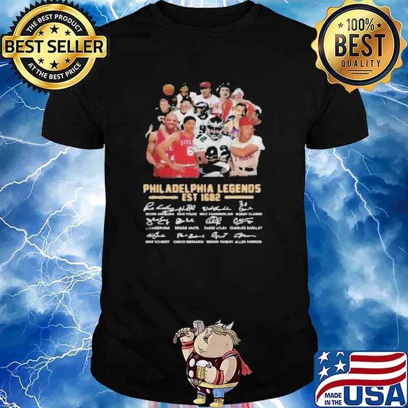 Philadelphia legends est 1682 signatures shirt