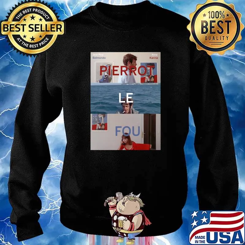 Pierrot Le Fou Poster, Anna Karina and Jean-Paul Belmondo Classic T-Shirt Sweater