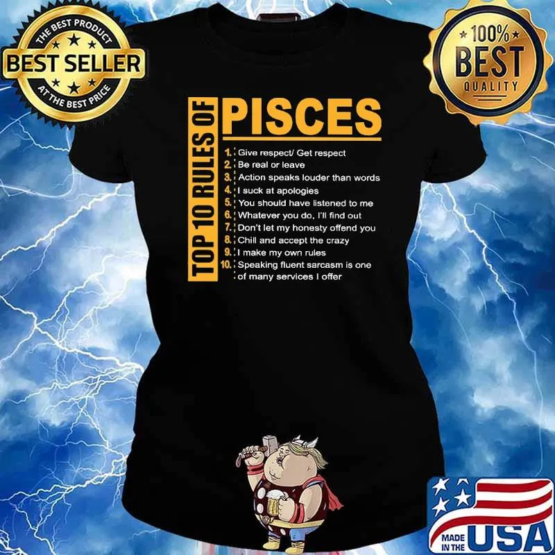 Pisces Top 10 Rules Of Shirt Ladies tee