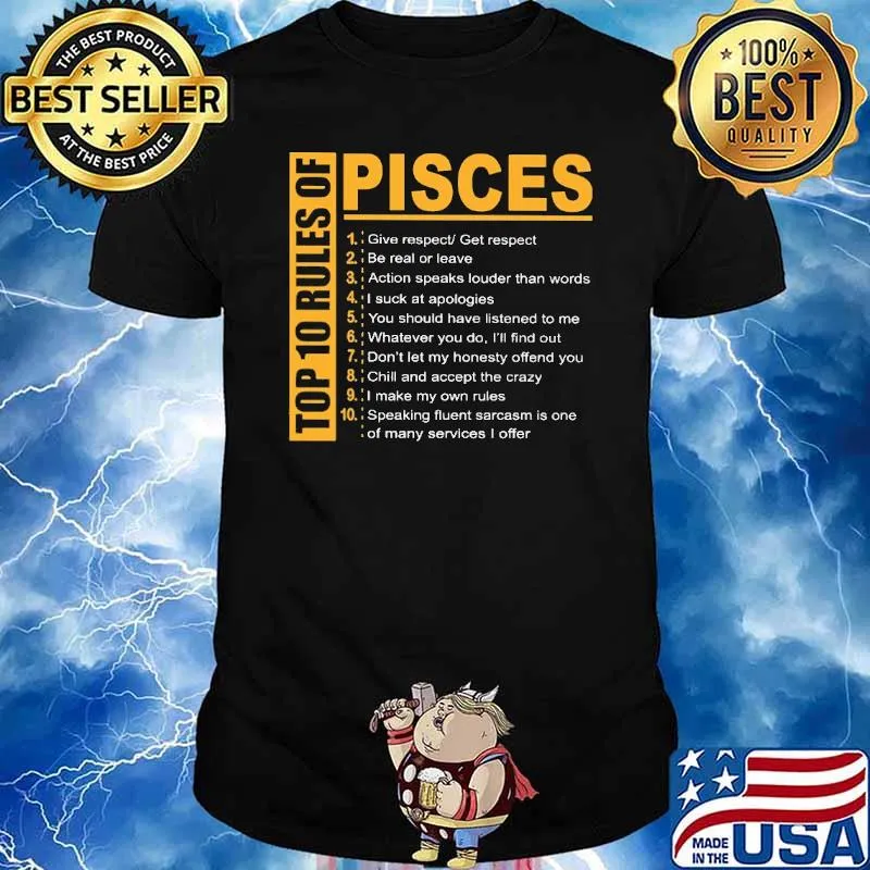 Pisces Top 10 Rules Of Shirt