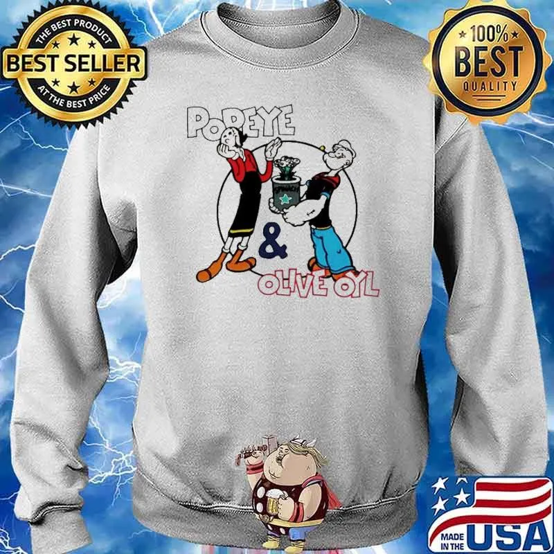 Popeye olive king features s Sweater