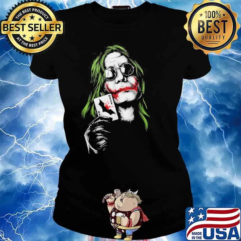 Popfunk Classic The Dark Knight Heath Ledger Joker with Card Shirt Ladies tee