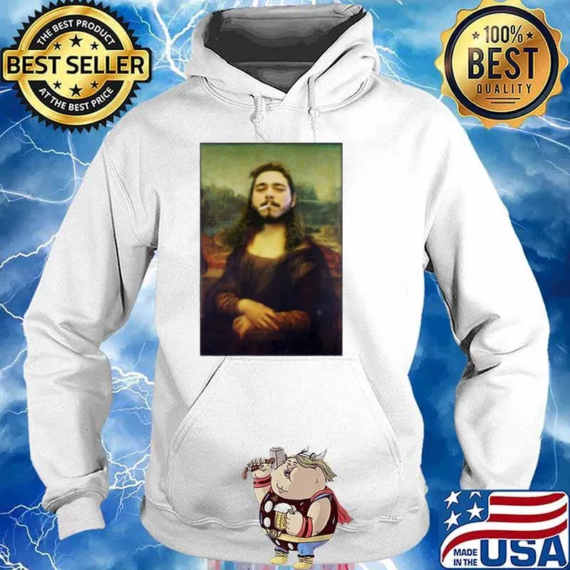 Post Malone Mona Lisa smoking s Hoodie