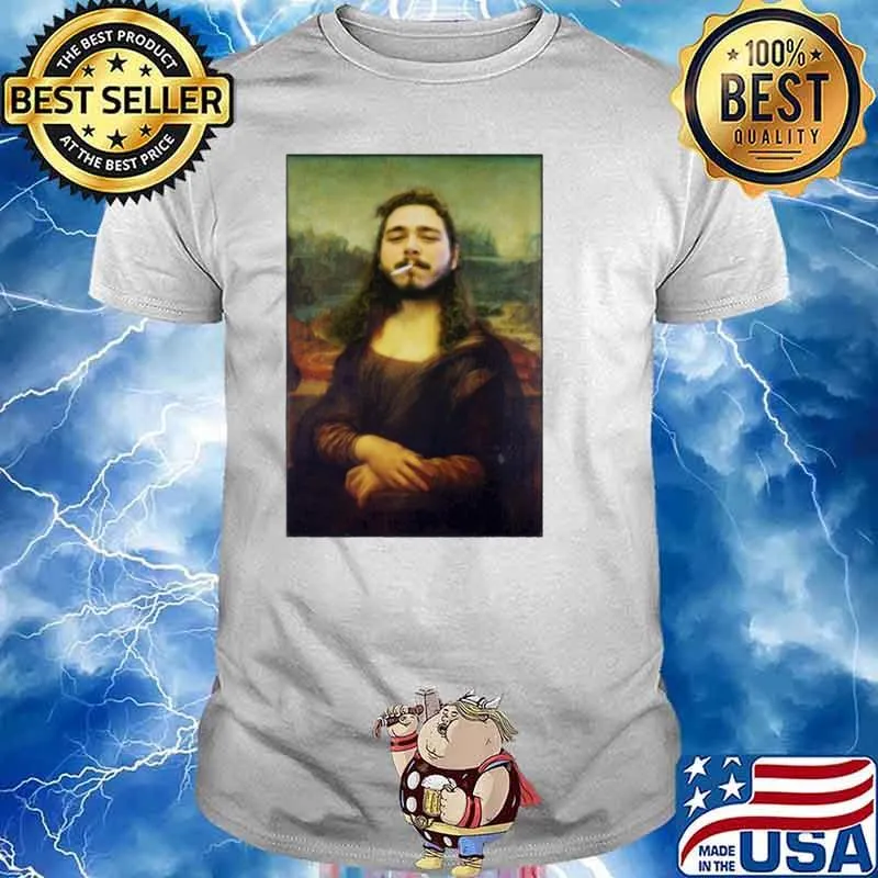 Post Malone Mona Lisa smoking shirt
