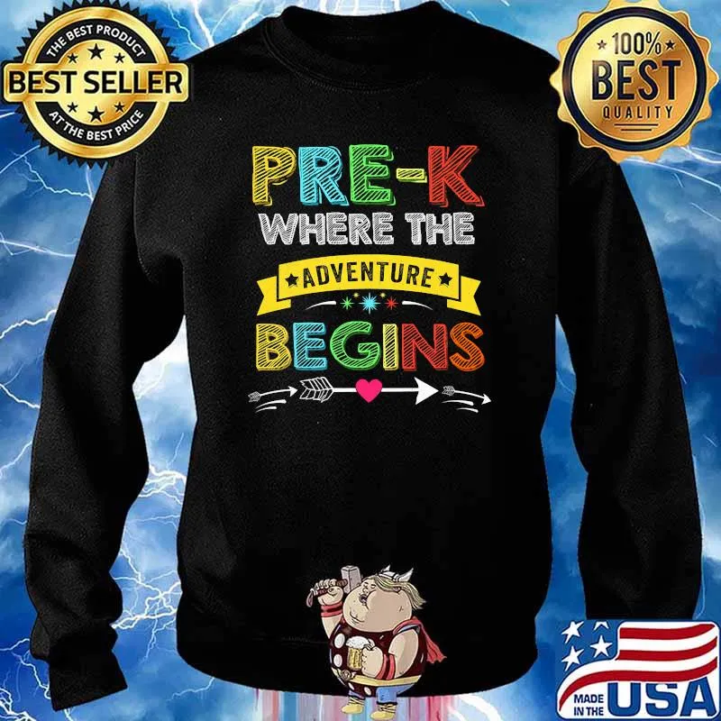 Pre-K Where The Adventures Begins T-Shirt Sweater