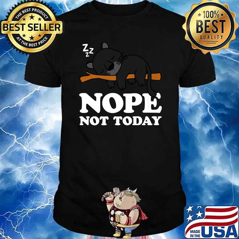 Premium nope Not Today Cute Sleeping Panther Lover T-Shirt