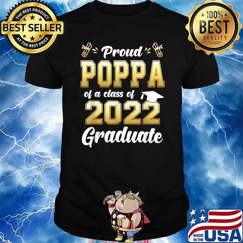 Premium proud Poppa Of A Class Of 2022 Graduate Senior 2022 T-Shirt