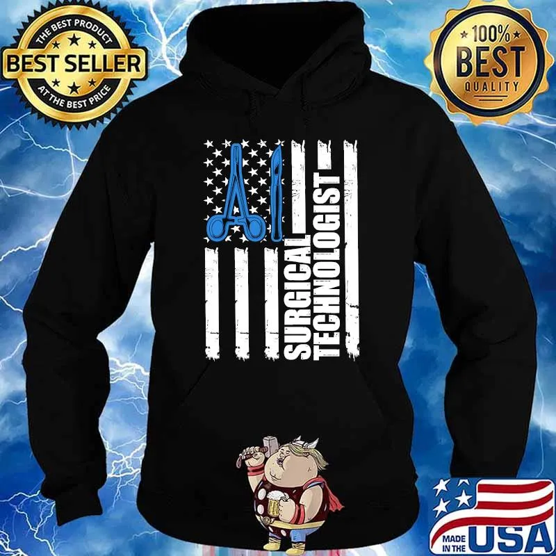 Premium surgical Technologist American Flag T-Shirt Hoodie