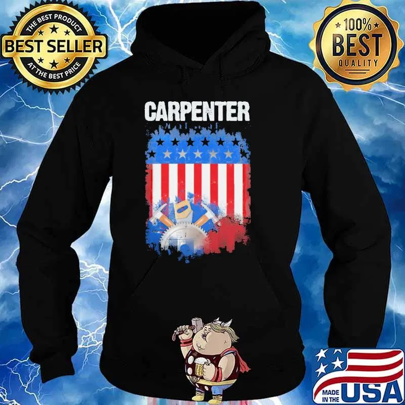 PROUD CARPENTER American Flag Shirt Hoodie