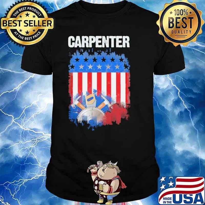 PROUD CARPENTER American Flag Shirt
