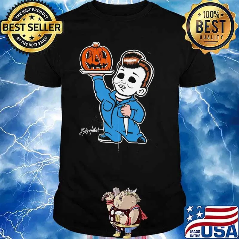 Pumpkin knife fake horror halloween shirt
