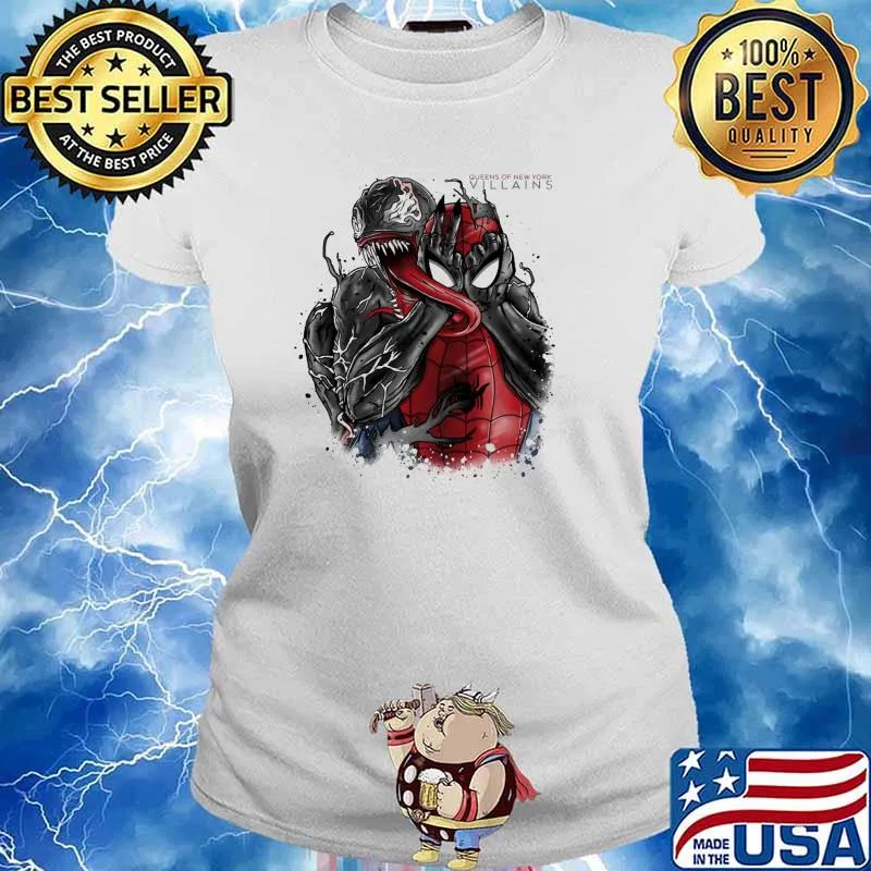 Queens of new york Villains spiderman venom s Ladies tee