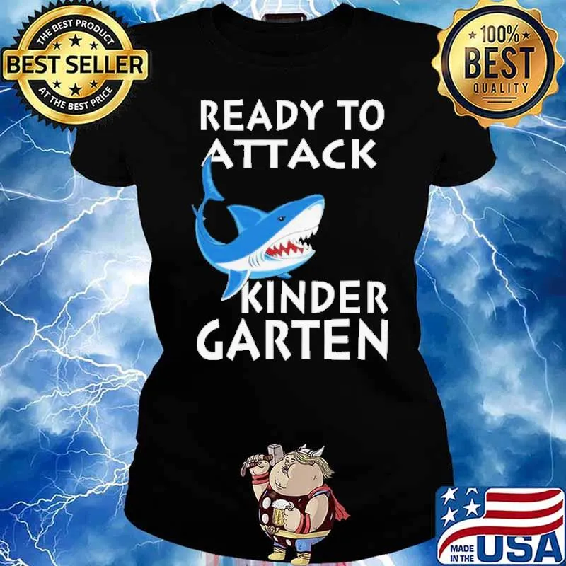 Ready To Attack Kindergarten Shark Shirt Ladies tee