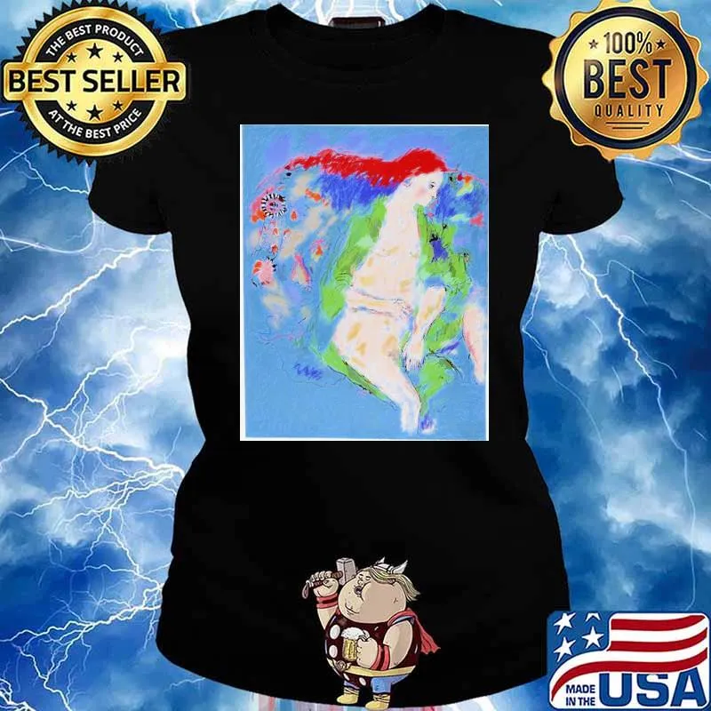 Red haired girl with green robe george segal s Ladies tee