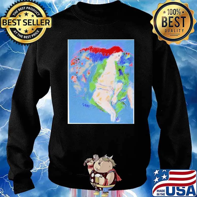 Red haired girl with green robe george segal s Sweater