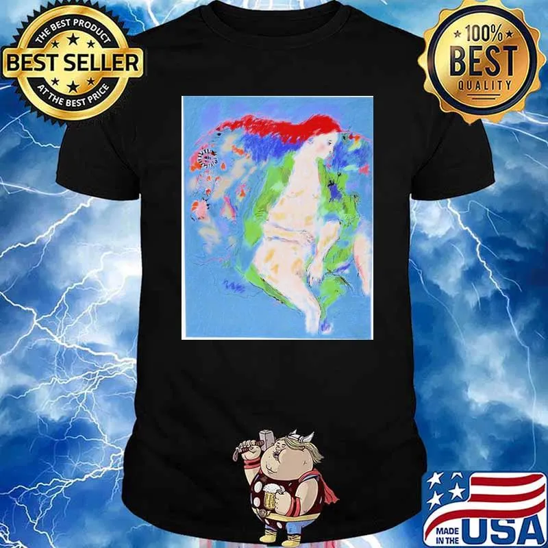 Red haired girl with green robe george segal shirt