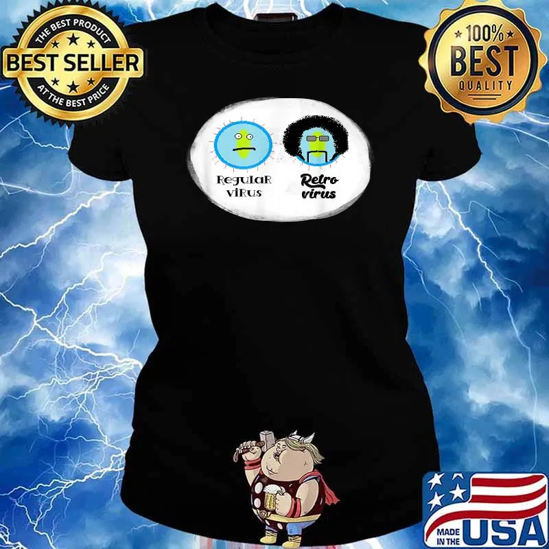 Regular VS Retrovirus Lab Microbiology T-Shirt Ladies tee