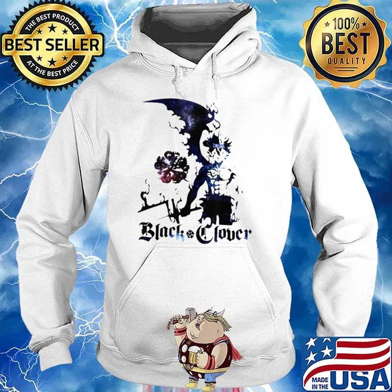 Retro Clover Anime Black Japanese Manga Asta Costume s Hoodie