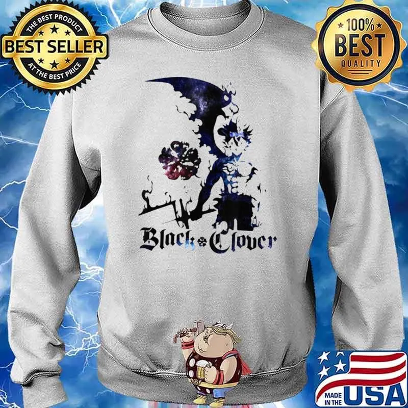 Retro Clover Anime Black Japanese Manga Asta Costume s Sweater