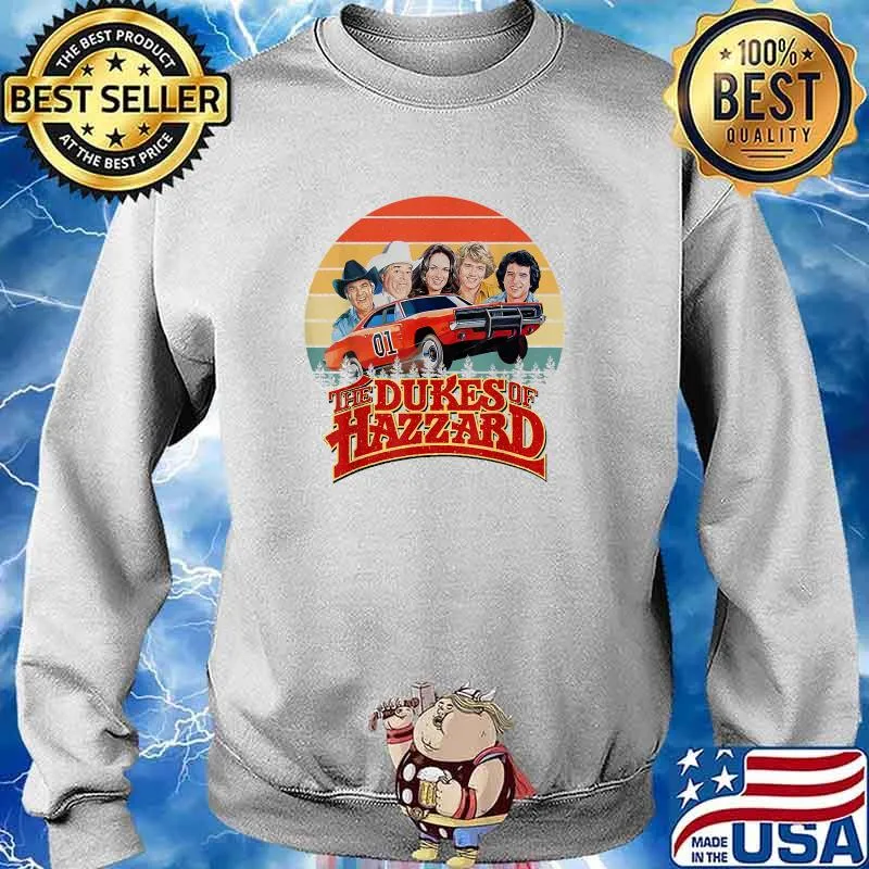 Retro Hazzard Cars Vintage Design Art The Dukes Music Season T-Shirt Sweater