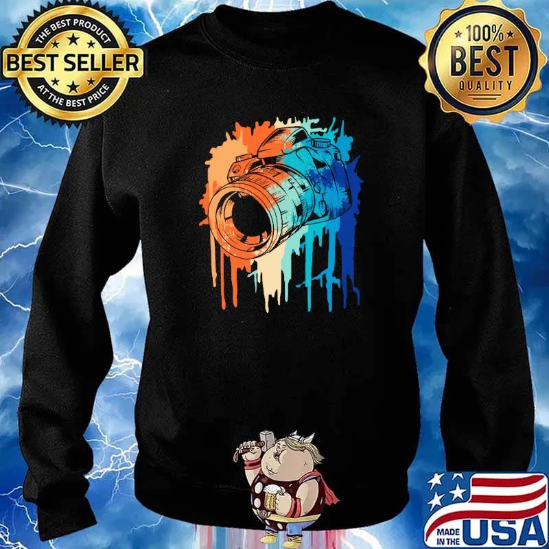 Retro photo camera on color splash for amateur photographers gift s Sweater