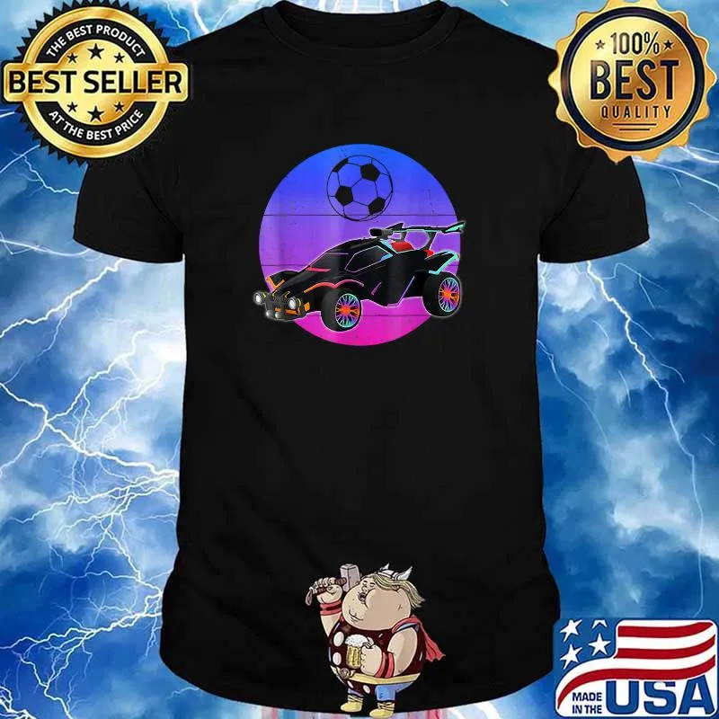 Retro Style Rocket RC Soccer Car League T-Shirt