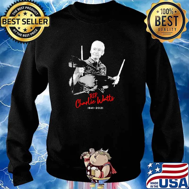 Rip Charlie Watts 1941 2021 Legendary Drummer T-Shirt Sweater