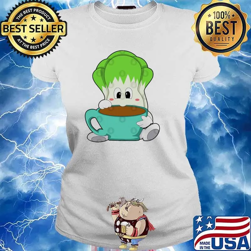 Salad with Cup of Coffee s Ladies tee