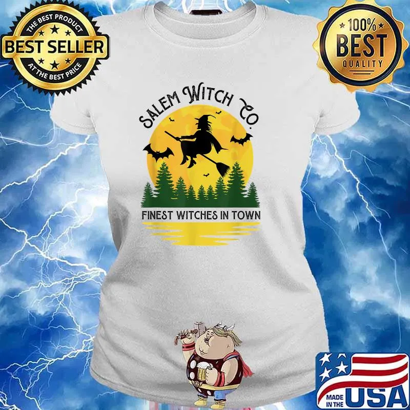 Salem Witch Company Finest Witches In Town Halloween T-Shirt Ladies tee