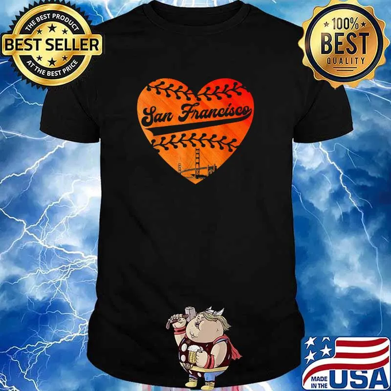 San Francisco Baseball Heart T-Shirt