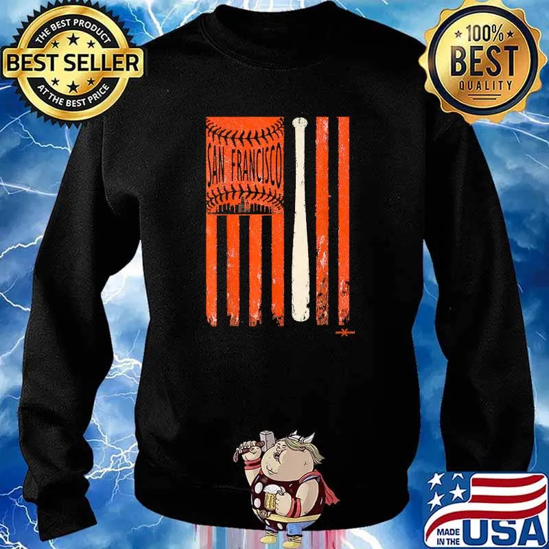 San Francisco Flag Patriotic Baseball T-Shirt Sweater