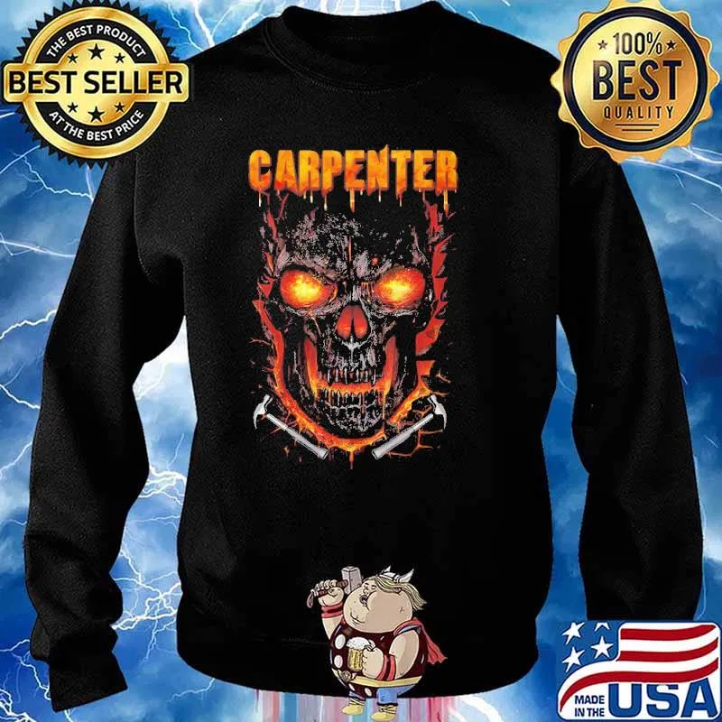 SARCASTIC CARPENTER SKULL FIRE SHIRT Sweater