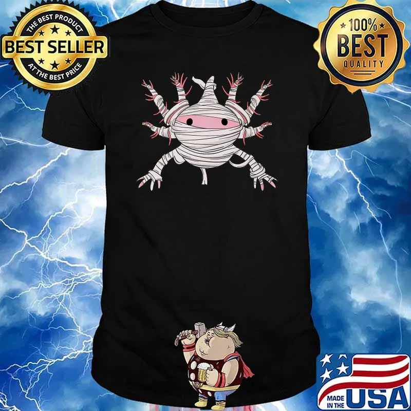 Scary Axolotl Mummies Halloween T-Shirt