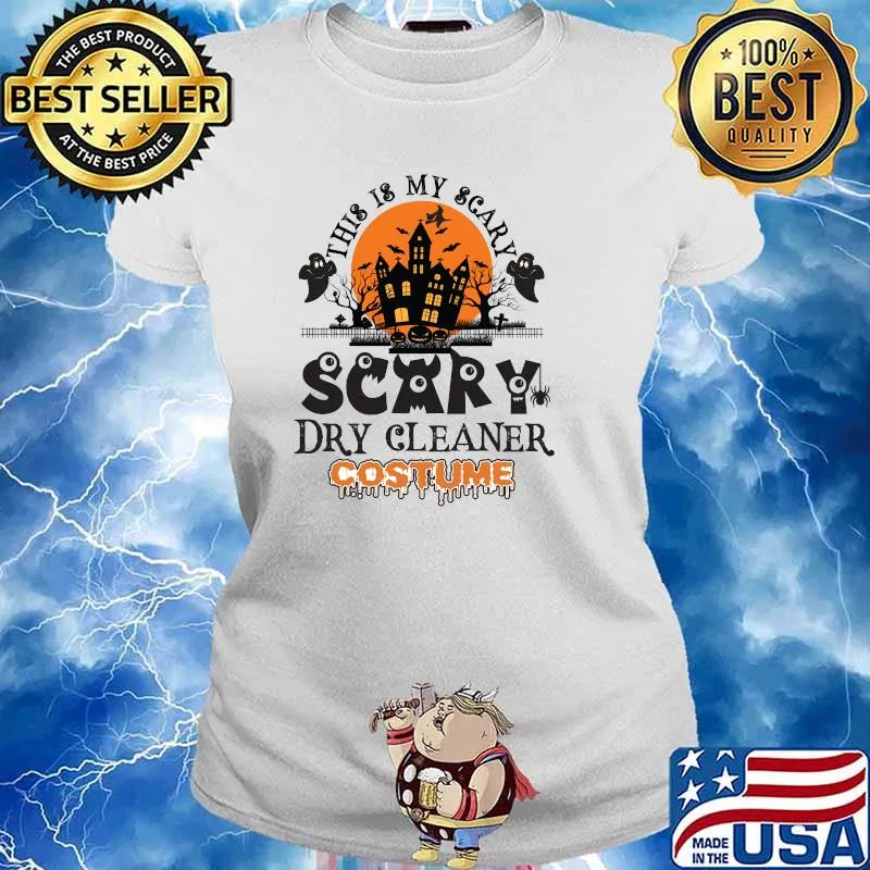 Scary Dry Cleaner Costume Halloween T-s Ladies tee