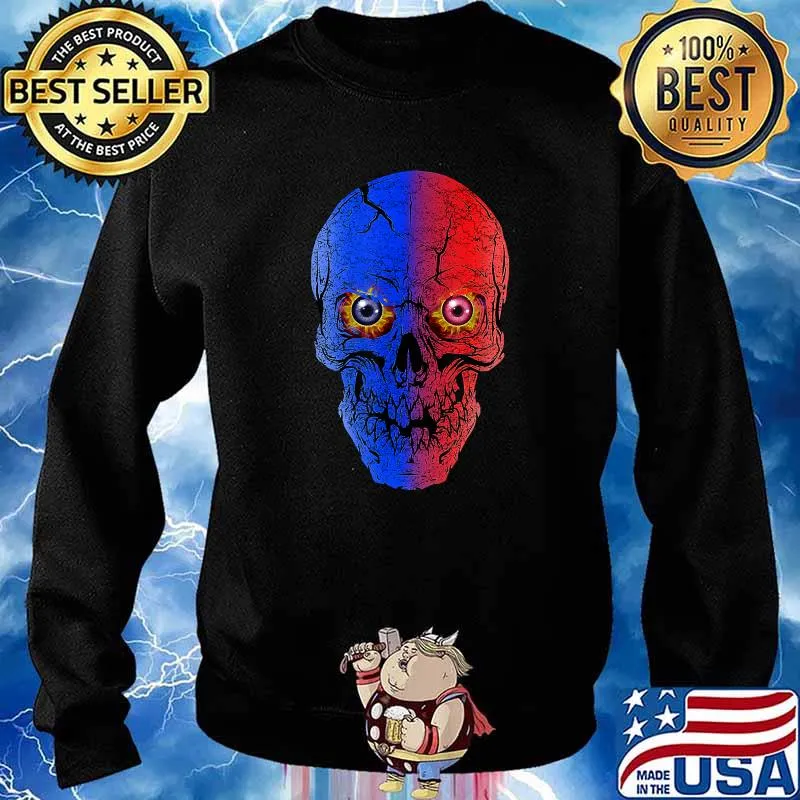 Scary Skull Stressed Skeleton Halloween T-Shirt Sweater