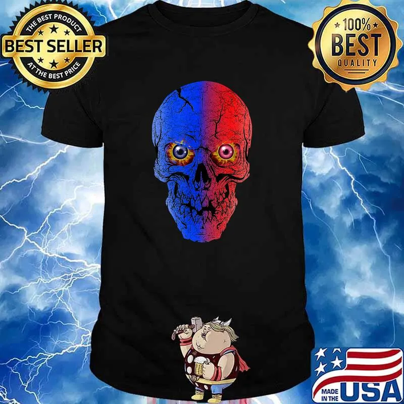 Scary Skull Stressed Skeleton Halloween T-Shirt