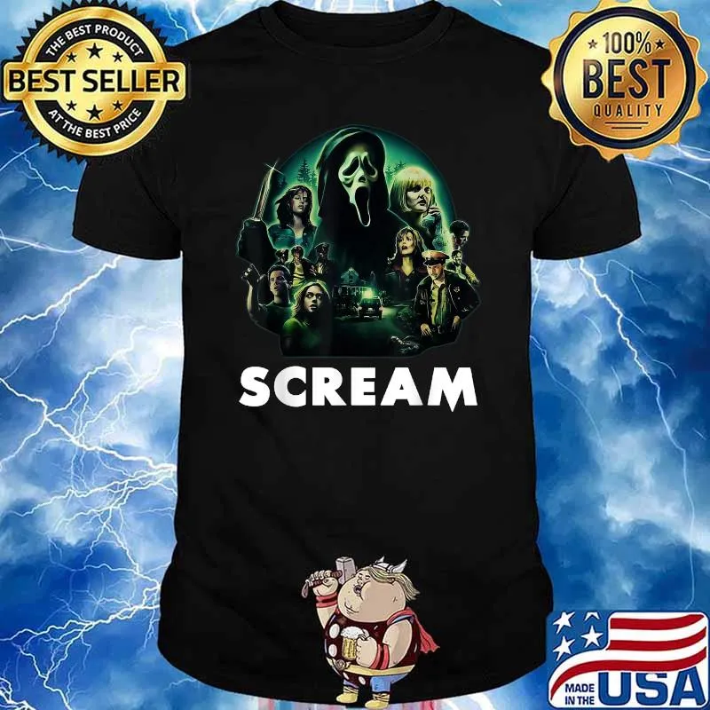 Scream Ghostface Creepy Halloween 80s Horror Movie Classic T-Shirt