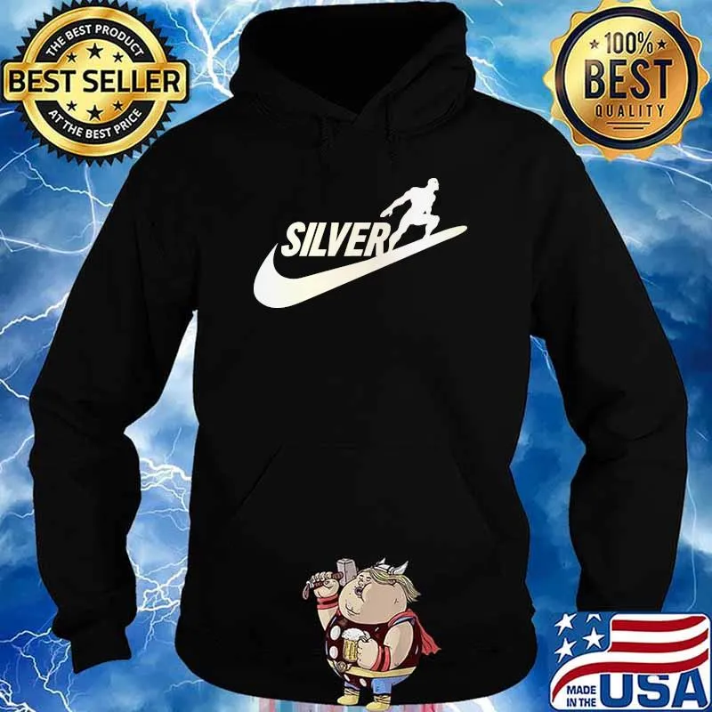 Silver Surfer marvel comics nike logo s Hoodie