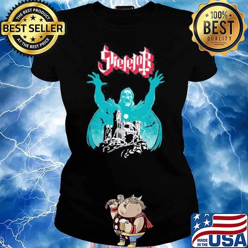SKELETON ROCK HALLOWEEN SHIRT Ladies tee