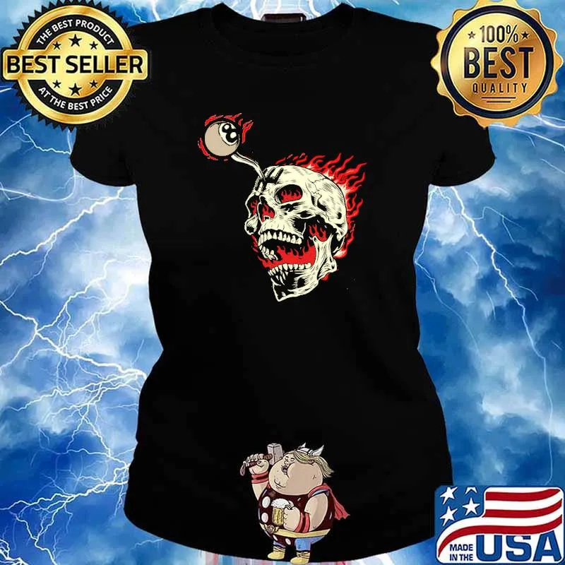 Skull Fire Billiant Shirt Ladies tee