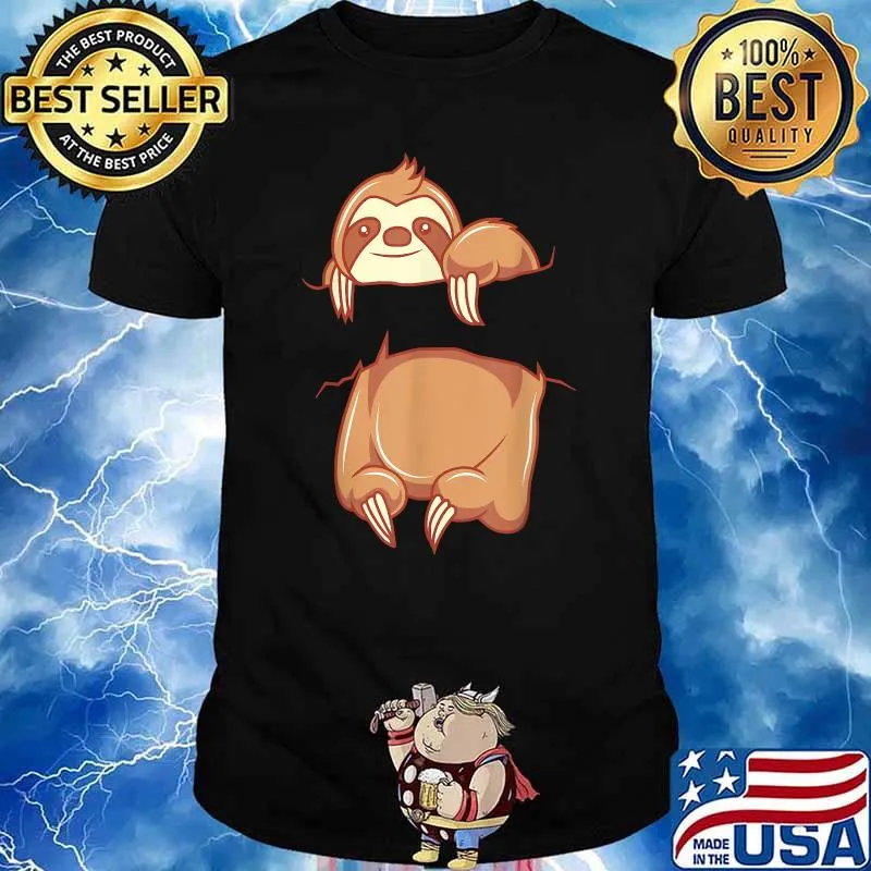 Sloth on the tree lazy students school T-Shirt